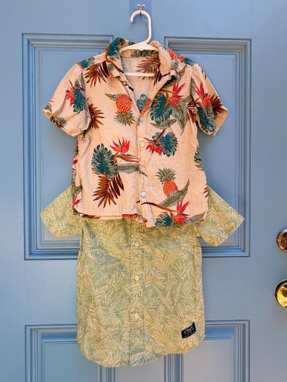 4T Tropical Hawaiian Button Down Shirt Bundle Wonder Nation & Chaps 2 Pc
